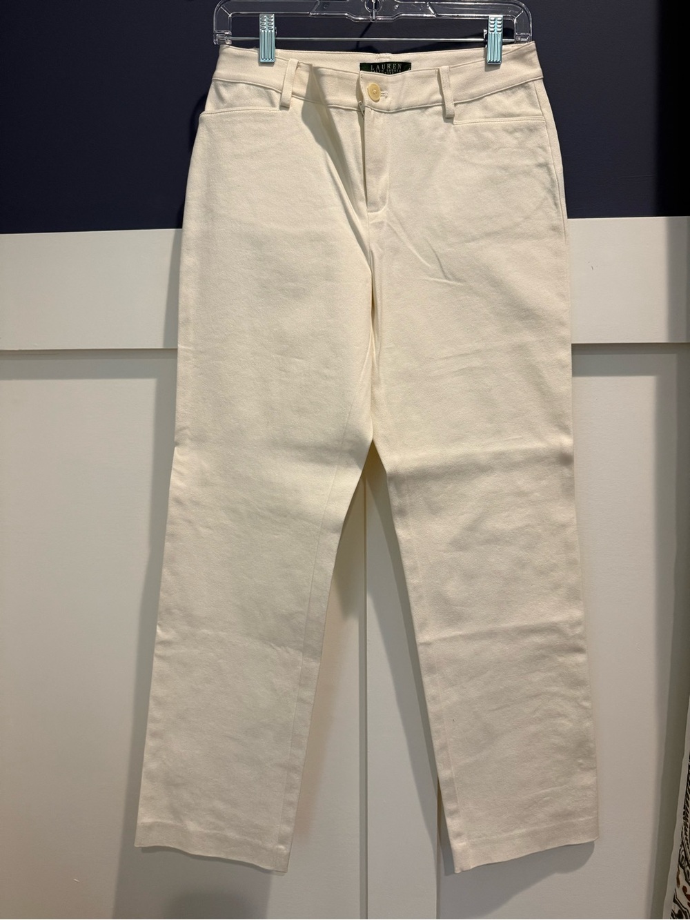 Ralph Lauren Off-White Straight-Leg Women's Pants Like New! size 4P